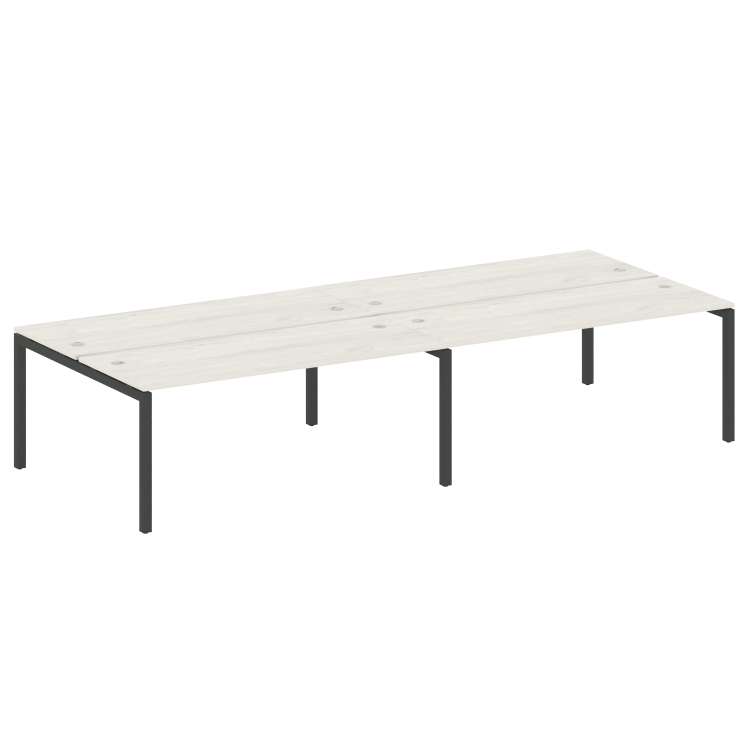 Metal System Quattro Рабочая станция на 4 места на П-образном м/к 50БП.СМ-4.5 Дуб Наварра/Металл Ант