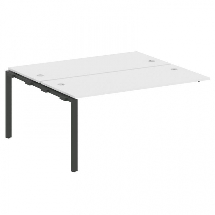 Metal System Проходной элемент рабочей станции на П-образном м/к БП.ПРС-СП-2.4 Белый/Металл Антрацит