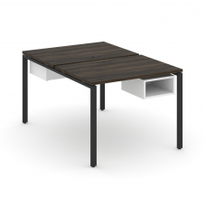 Concept Рабочая станция 2 сторонняя с подвесными тумбами на 2 места CN.DRS-101 Дуб Мали/Белый Брилли