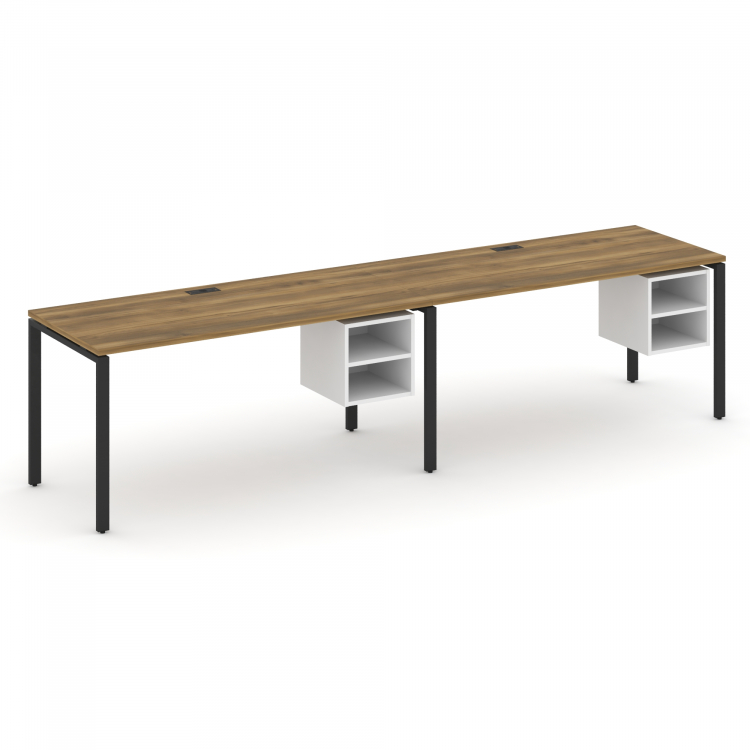 Concept Рабочая станция односторонняя с подвес. тумбами 2 места CN.ORS-108 Сандал Янтарный/Белый Бри