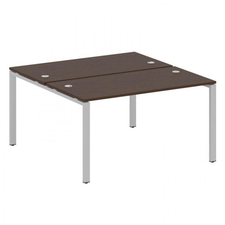 Metal System Рабочая станция на П-образном м/к БП.РАС-СП-2.3 Венге Цаво/Металл Серый 1400*1475*750