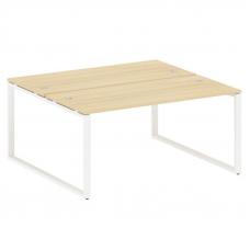 Metal System Рабочая станция на О-образном м/к БО.РАС-СП-2.4 Акация Лорка/Металл Белый 1600*1475*750