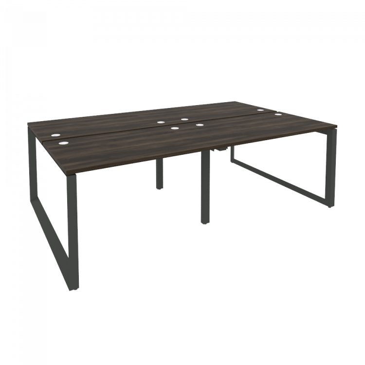 Onix Рабочая станция на О-образном м/к O.MO-D.RS-4.2.7 Дуб Мали/Металл Антрацит 2360*1475*750