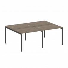 Metal System Quattro Рабочая станция на 4 места на П-образном м/к 40БП.СМ-4.1 Вяз Благородный/Металл