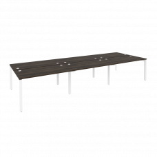 Onix Рабочая станция на П-образном м/к O.MP-D.RS-6.3.7 Дуб Мали/Металл Белый 4140*1475*750