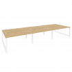 Onix Рабочая станция на О-образном м/к O.MO-D.RS-6.4.8 Тиквуд Светлый/Металл Белый 4740*1635*750