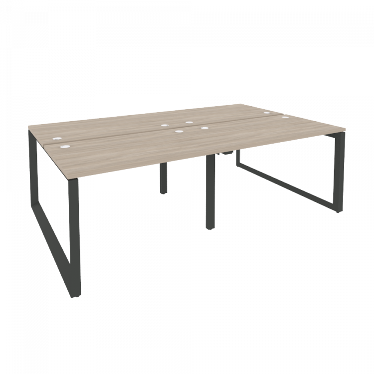 Onix Рабочая станция на О-образном м/к O.MO-D.RS-4.2.7 Дуб Аттик/Металл Антрацит 2360*1475*750