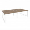 Onix Рабочая станция на О-образном м/к O.MO-D.RS-4.3.7 Дуб Аризона/Металл Белый 2760*1475*750