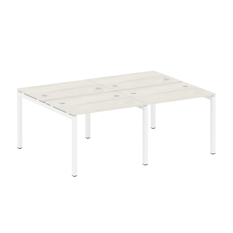Metal System Quattro Рабочая станция на 4 места на П-образном м/к 50БП.СМ-4.1 Дуб Наварра/Металл Бел