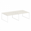 Metal System Quattro Рабочая станция на 4 места на О-образном м/к 40БО.СМ-4.3 Дуб Наварра/Металл Бел