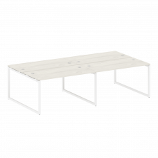 Metal System Quattro Рабочая станция на 4 места на О-образном м/к 40БО.СМ-4.3 Дуб Наварра/Металл Бел