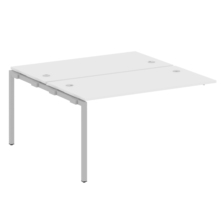 Metal System Quattro Проходной элемент рабочей станции на П-образном м/к 40БП.ПРС-СП-2.3 Белый/Метал