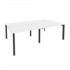 Onix Рабочая станция на П-образном м/к O.MP-D.RS-4.2.7 Белый Бриллиант/Металл Антрацит 2360*1475*750