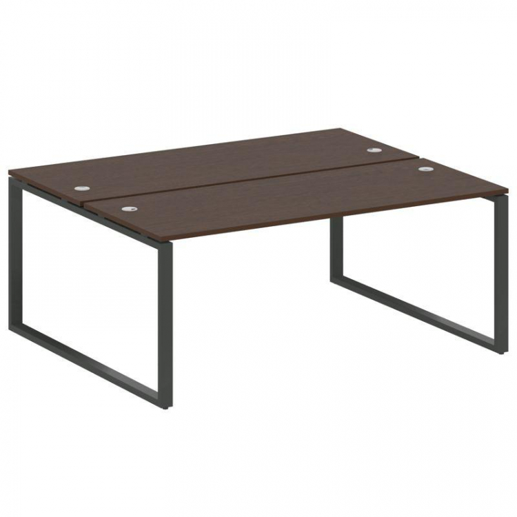 Metal System Рабочая станция на О-образном м/к БО.РАС-СП-2.5 Венге Цаво/Металл Антрацит 1800*1475*75