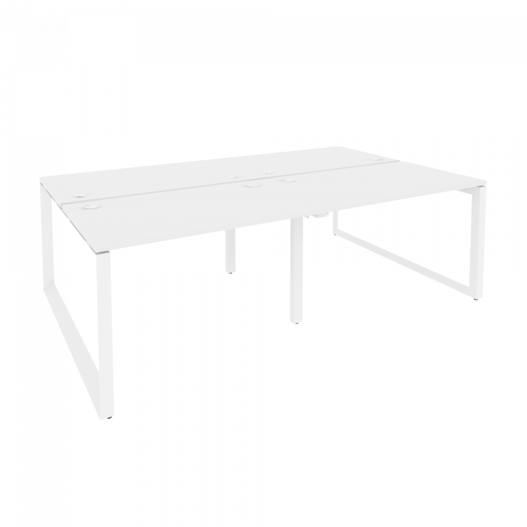 Onix Рабочая станция на О-образном м/к O.MO-D.RS-4.2.7 Белый Бриллиант/Металл Белый 2360*1475*750
