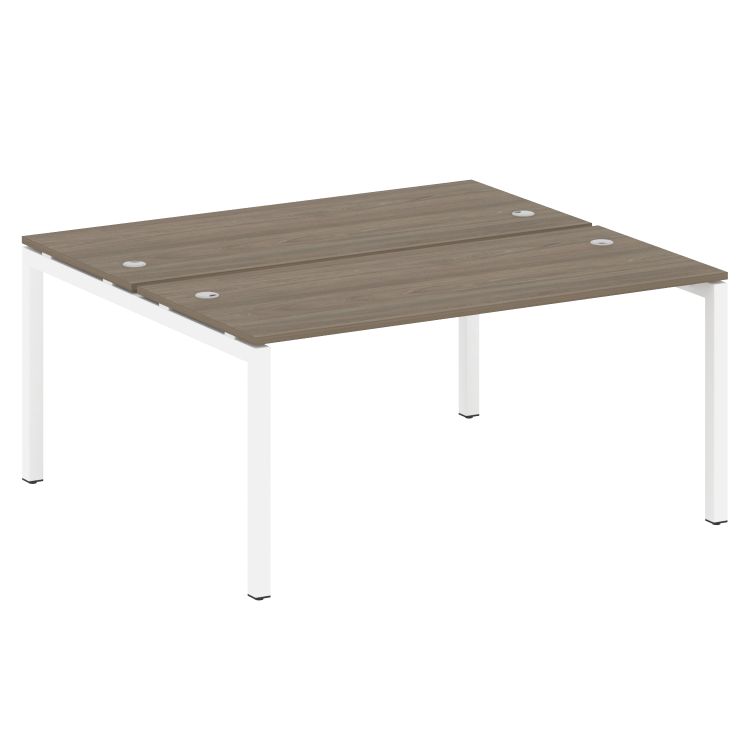 Metal System Quattro Рабочая станция на П-образном м/к 50БП.РАС-СП-2.4 Вяз Благородный/Металл Белый