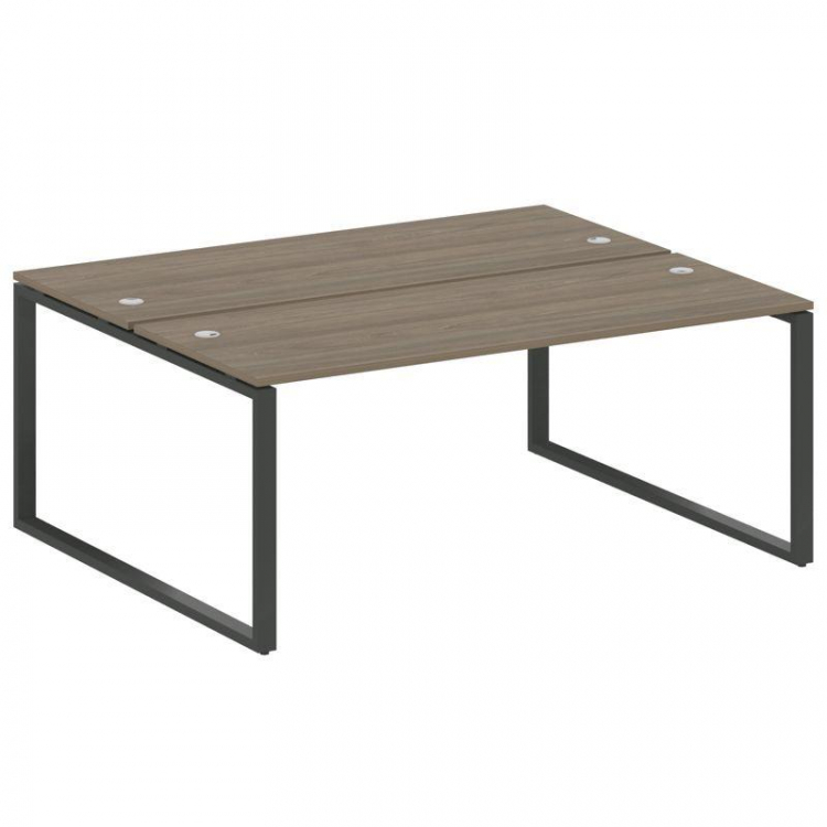 Metal System Рабочая станция на О-образном м/к БО.РАС-СП-2.5 Вяз Благородный/Металл Антрацит 1800*14