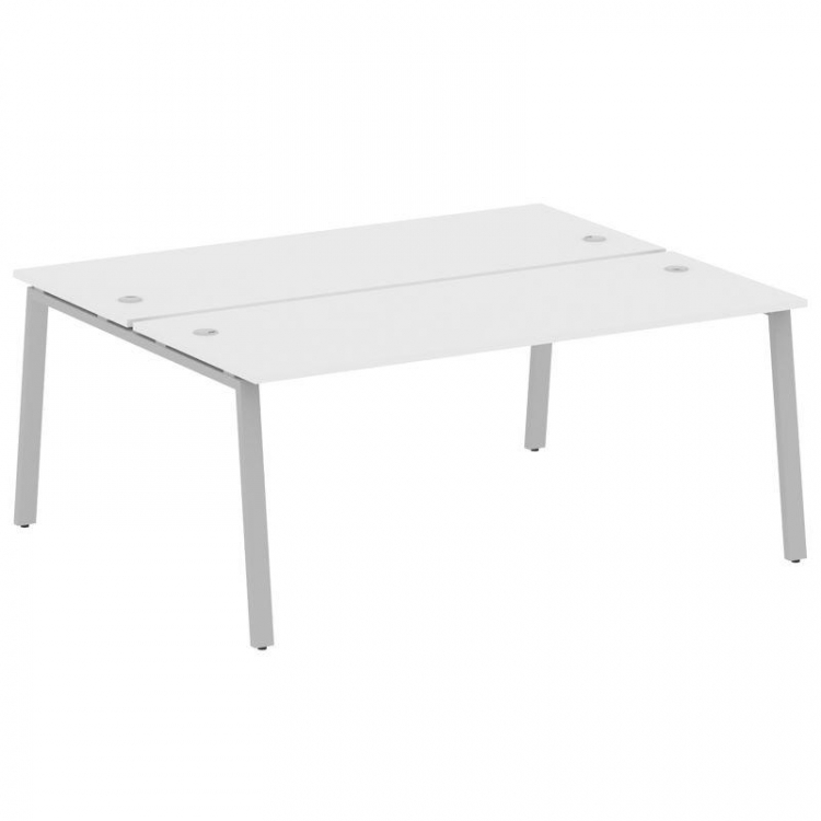 Metal System Рабочая станция на А-образном м/к БА.РАС-СП-2.5 Белый/Металл Серый 1800*1475*750