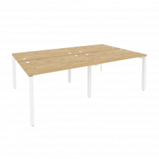 Onix Рабочая станция на П-образном м/к O.MP-D.RS-4.2.7 Тиквуд Светлый/Металл Белый 2360*1475*750
