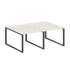 Metal System Рабочая станция на 4 места на О-образном м/к БО.СМ-4.1 Дуб Наварра/Металл Антрацит 2000