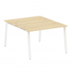 Metal System Рабочая станция на А-образном м/к БА.РАС-СП-2.2 Акация Лорка/Металл Белый 1200*1475*750