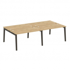 Onix Wood Рабочая станция OW.D.RS-4.3.7 Тиквуд Светлый/Дуб Темный/Металл Антрацит 2760*1475*750