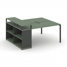 Concept Рабочая станция с опорным стеллажом с верх. горизонтом CN.DRS-208 Кобо/Антрацит/Металл Антр