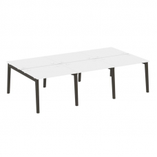 Onix Wood Рабочая станция OW.D.RS-6.1.8 Белый Бриллиант/Дуб Темный/Металл Антрацит 2940*1635*750