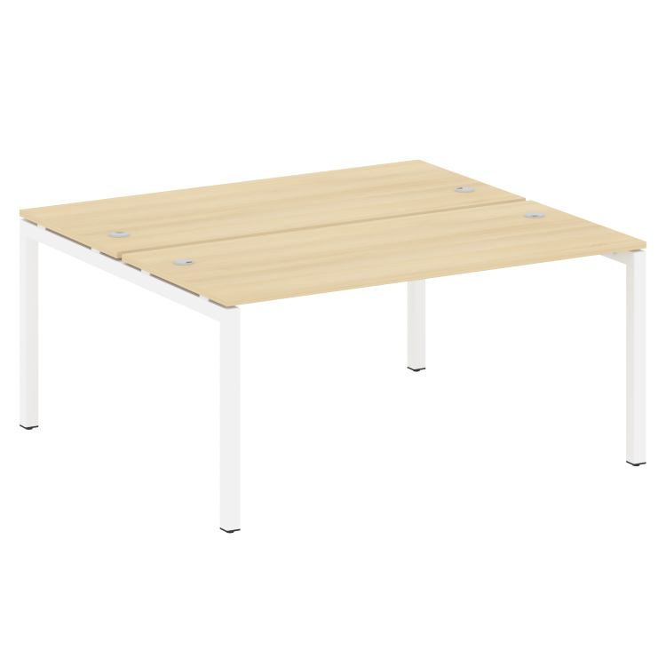 Metal System Quattro Рабочая станция на П-образном м/к 50БП.РАС-СП-2.4 Акация Лорка/Металл Белый 160