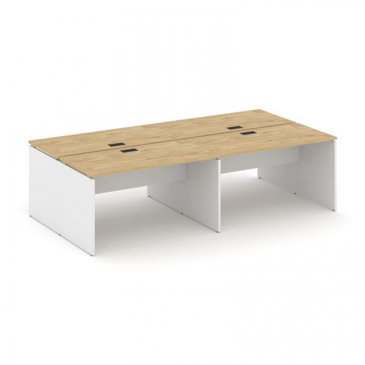 Style Project Рабочая станция 2-х сторон. SN-D.DRS-043 Тиквуд Светлый/Белый/Черная Заглушка 2760*143