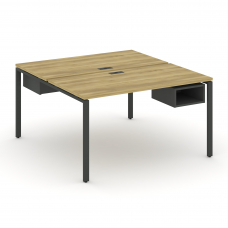 Concept Рабочая станция 2 сторонняя с подвесными тумбами на 2 места CN.DRS-102 Дуб Винченцо/Антрацит
