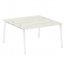 Metal System Рабочая станция на А-образном м/к БА.РАС-СП-2.3 Дуб Наварра/Металл Белый 1400*1475*750