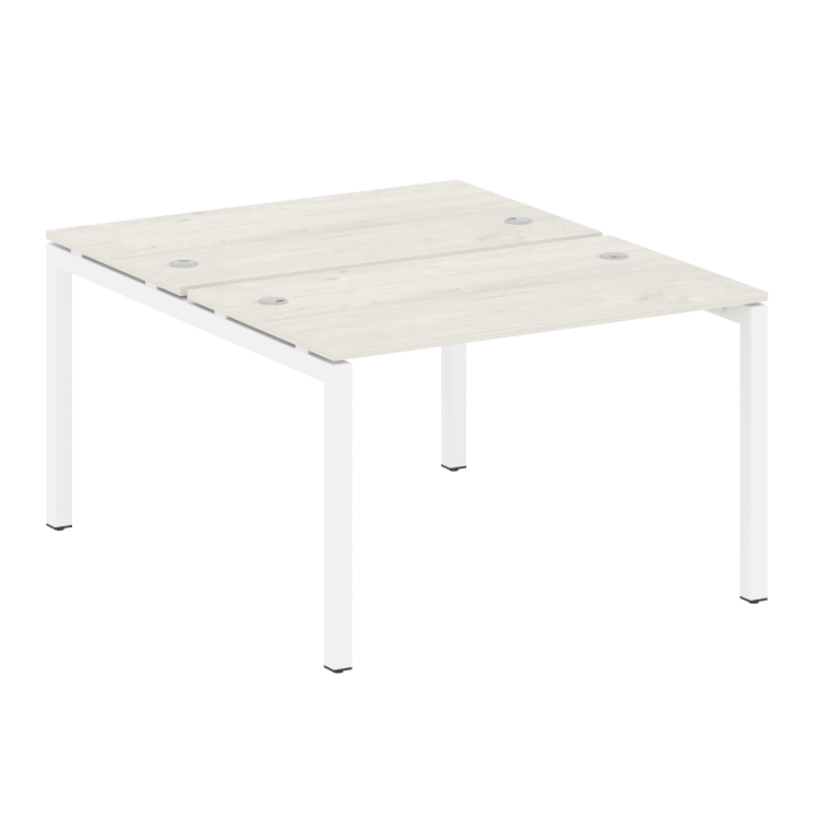 Metal System Quattro Рабочая станция на П-образном м/к 50БП.РАС-СП-2.2 Дуб Наварра/Металл Белый 1200