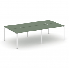 Concept Рабочая станция на 4 места CN.DRS-006 Кобо/Металл Белый 2360*1480*750