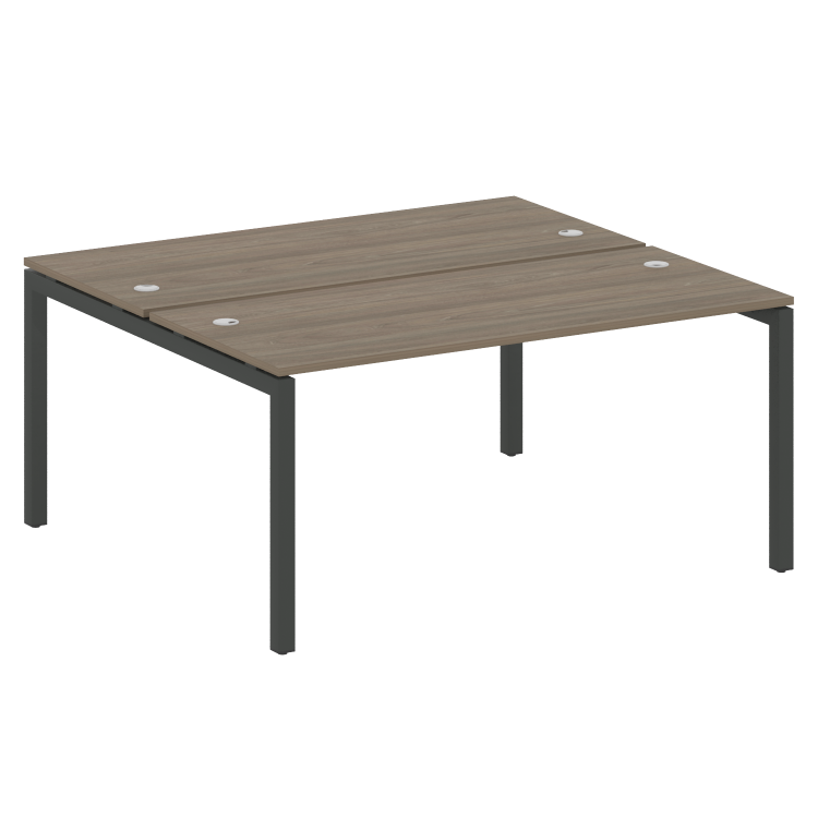 Metal System Quattro Рабочая станция на П-образном м/к 50БП.РАС-СП-2.4 Вяз Благородный/Металл Антрац