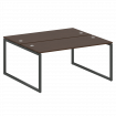 Metal System Quattro Рабочая станция на О-образном м/к 40БО.РАС-СП-2.4 Венге Цаво/Металл Антрацит 16