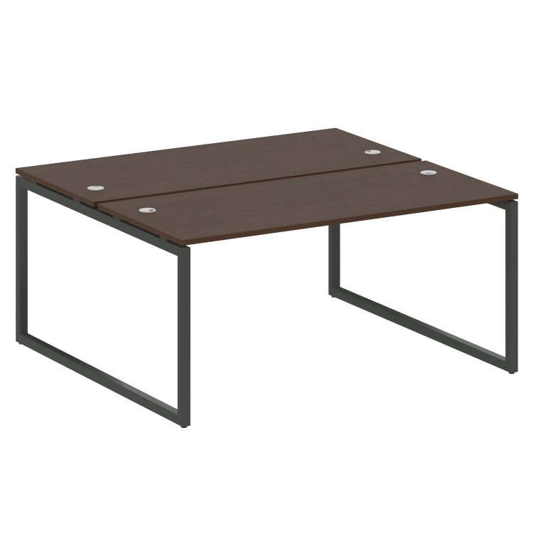 Metal System Quattro Рабочая станция на О-образном м/к 40БО.РАС-СП-2.4 Венге Цаво/Металл Антрацит 16