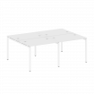 Metal System Quattro Рабочая станция на 4 места на П-образном м/к 40БП.СМ-4.1 Белый/Металл Белый 200