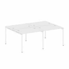 Metal System Quattro Рабочая станция на 4 места на П-образном м/к 40БП.СМ-4.1 Белый/Металл Белый 200