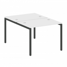 Metal System Quattro Рабочая станция на П-образном м/к 40БП.РАС-СП-2.1 Белый/Металл Антрацит 1000*14