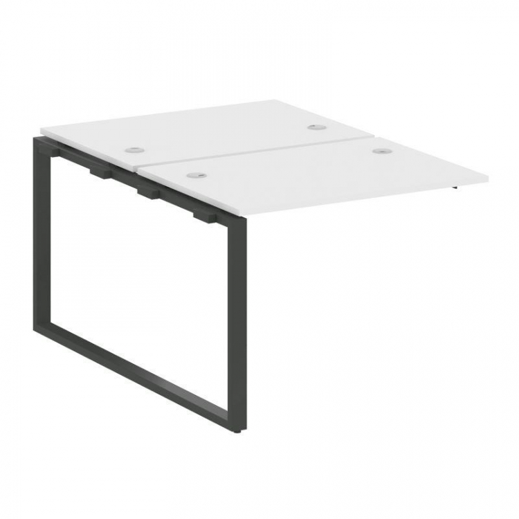 Metal System Проходной элемент рабочей станции на О-образном м/к БО.ПРС-СП-2.1 Белый/Металл Антрацит