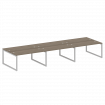 Metal System Quattro Рабочая станция на 6 раб. мест на О-образном м/к 50БО.СМ-6.4 Вяз Благородный/Ме