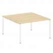 Metal System Рабочая станция на П-образном м/к БП.РАС-СП-2.3 Акация Лорка/Металл Белый 1400*1475*750