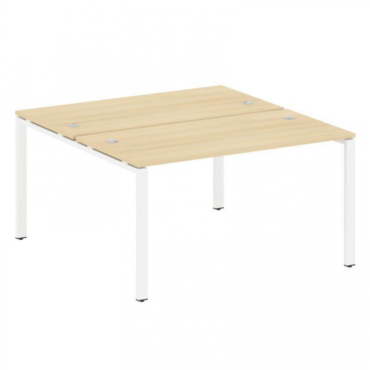 Metal System Рабочая станция на П-образном м/к БП.РАС-СП-2.3 Акация Лорка/Металл Белый 1400*1475*750