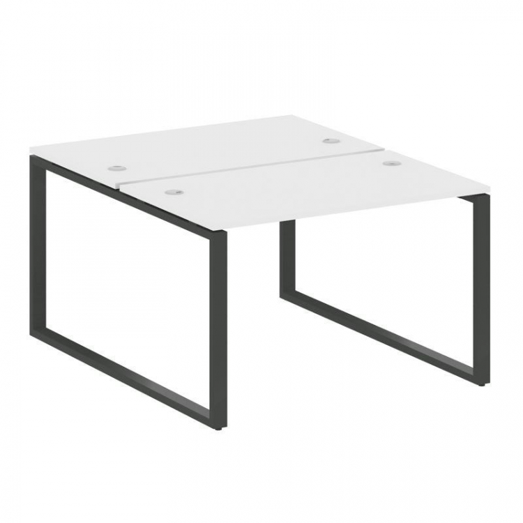 Metal System Рабочая станция на О-образном м/к БО.РАС-СП-2.2 Белый/Металл Антрацит 1200*1475*750