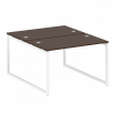 Metal System Quattro Рабочая станция на О-образном м/к 40БО.РАС-СП-2.2 Венге Цаво/Металл Белый 1200*