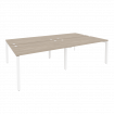 Onix Рабочая станция на П-образном м/к O.MP-D.RS-4.3.8 Дуб Аттик/Металл Белый 2760*1635*750