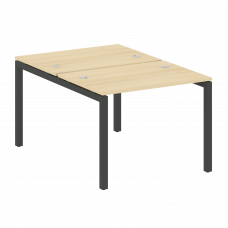 Metal System Quattro Рабочая станция на П-образном м/к 50БП.РАС-СП-2.1 Акация Лорка/Металл Антрацит