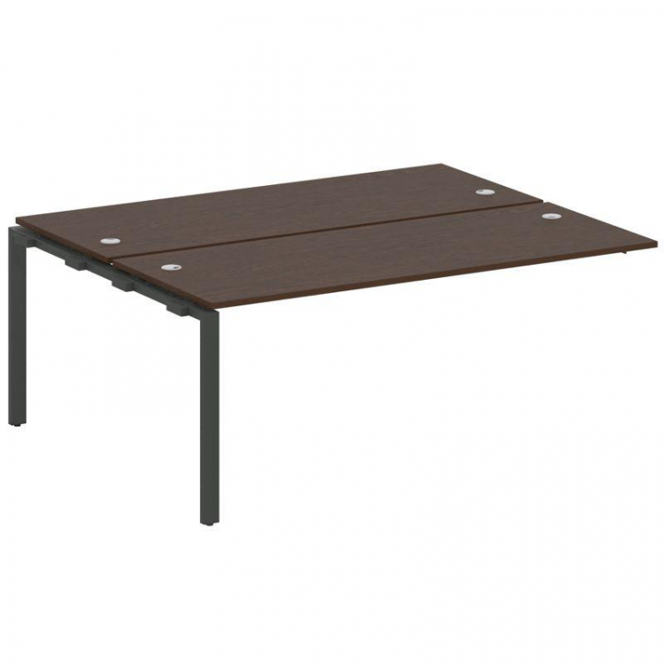 Metal System Проходной элемент рабочей станции на П-образном м/к БП.ПРС-СП-2.5 Венге Цаво/Металл Ант