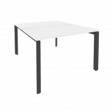 Onix Рабочая станция на П-образном м/к O.MP-D.RS-2.2.7 Белый Бриллиант/Металл Антрацит 1180*1475*750